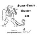 A baby-like version of the Super Eamon dragon with a diaper and a rattle.