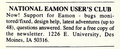 An early ad in the April 1984 issue of Softalk