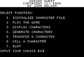 The main menu